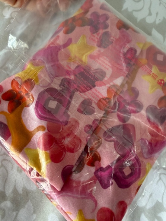 PINK Victoria's Secret Other - PINK Victoria's Secret Pink Multicolor Heart & Star Graphic Scarf